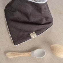 Load image into Gallery viewer, Linen/Towelling Dribble bib ® - Charcoal
