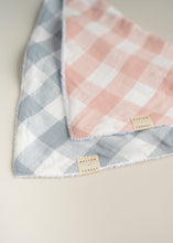 Load image into Gallery viewer, Linen/Towelling Dribble bib ® - Ballet Gingham
