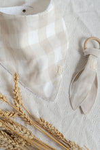 Load image into Gallery viewer, Linen/Towelling Dribble bib ® -Oat Gingham
