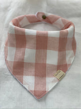 Load image into Gallery viewer, Linen/Towelling Dribble bib ® - Ballet Gingham
